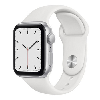 Apple Watch Series SE2 CPO,  Silver Case with Blue Sport Band S/M 